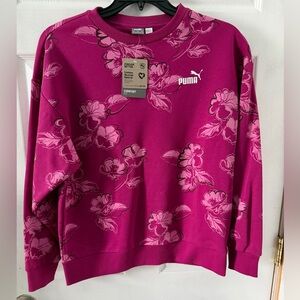 NWT Puma Essential Floral Vibes Crewneck Sweatshirt